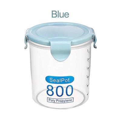 Three Colors 600-1000 ml  Kitchen Storage Box Sealing Food Storage Container Preservation Plastic Fresh Pot Container