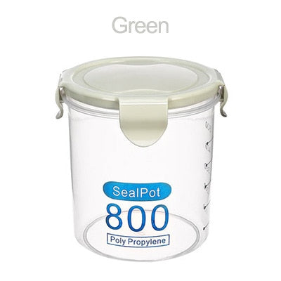 Three Colors 600-1000 ml  Kitchen Storage Box Sealing Food Storage Container Preservation Plastic Fresh Pot Container