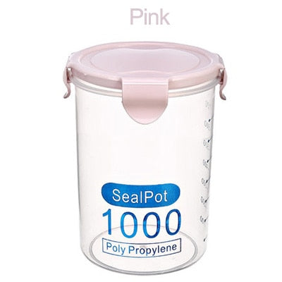 Three Colors 600-1000 ml  Kitchen Storage Box Sealing Food Storage Container Preservation Plastic Fresh Pot Container