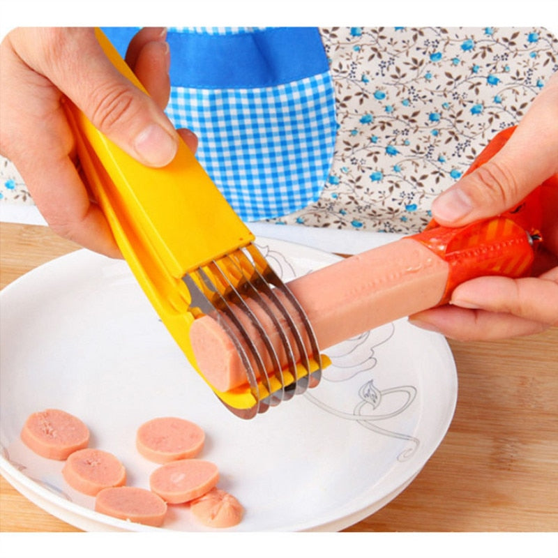 Multi-function Cutter Banana Cucumber Ham SlicerTool Kitchen Gadget  Vegetable Chopper