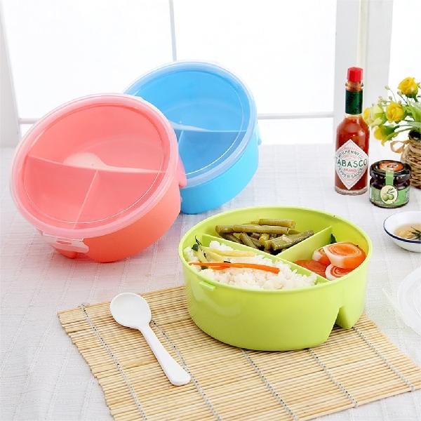 Adeeing Portable Microwavable Round Lunch Boxes