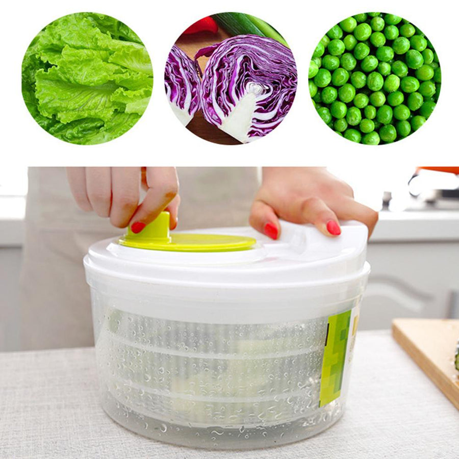 Large Manual Salad Vegetable Fruits Drain Washer Spinner